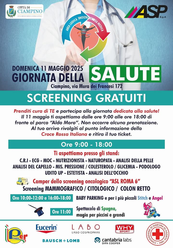 Grande Successo per la Giornata della Salute 2025 a Ciampino ...