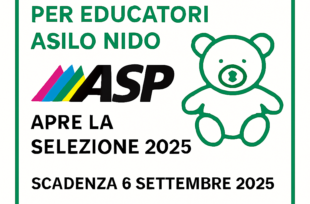 AVVISO DI SELEZIONE PUBBLICA, PER TITOLI ED ESAMI, PER LA FORMAZIONE DI UNA GRADUATORIA DA CUI ATTINGERE PER L’ASSUNZIONE DI PERSONALE CON MANSIONI DI “EDUCATORE ASILO NIDO” O EQUIPOULLENTI, CON CONTRATTO DI LAVORO PRIVATO A TEMPO DETERMINATO E/O A TEMPO INDETERMINATO