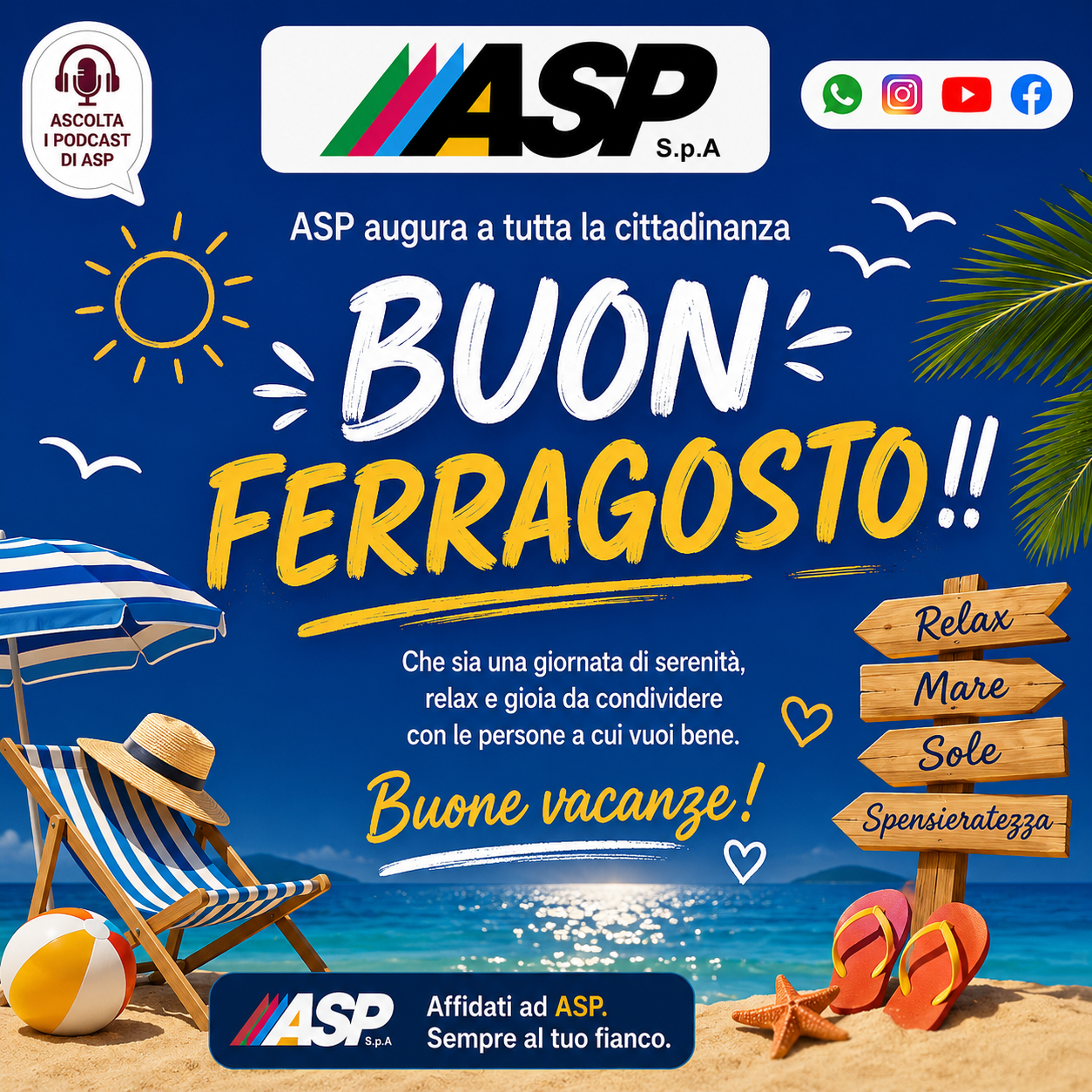 ASP augura un buon Ferragosto alla cittadinanza
