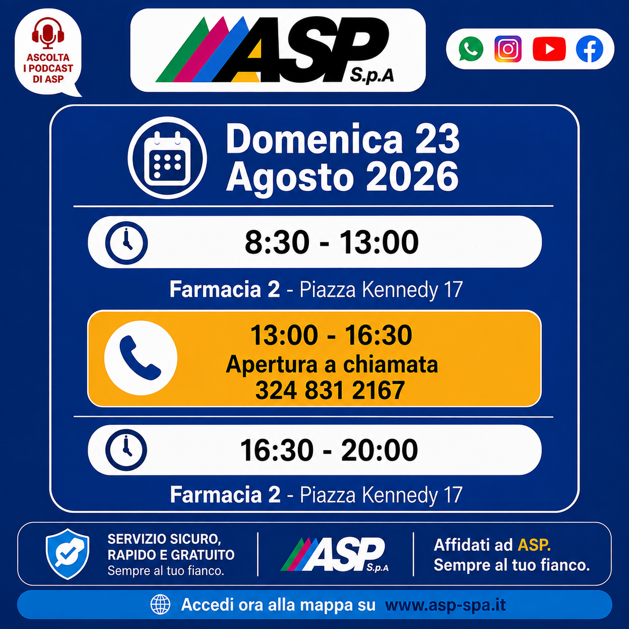 Slide 3 - Orari Domenica 23