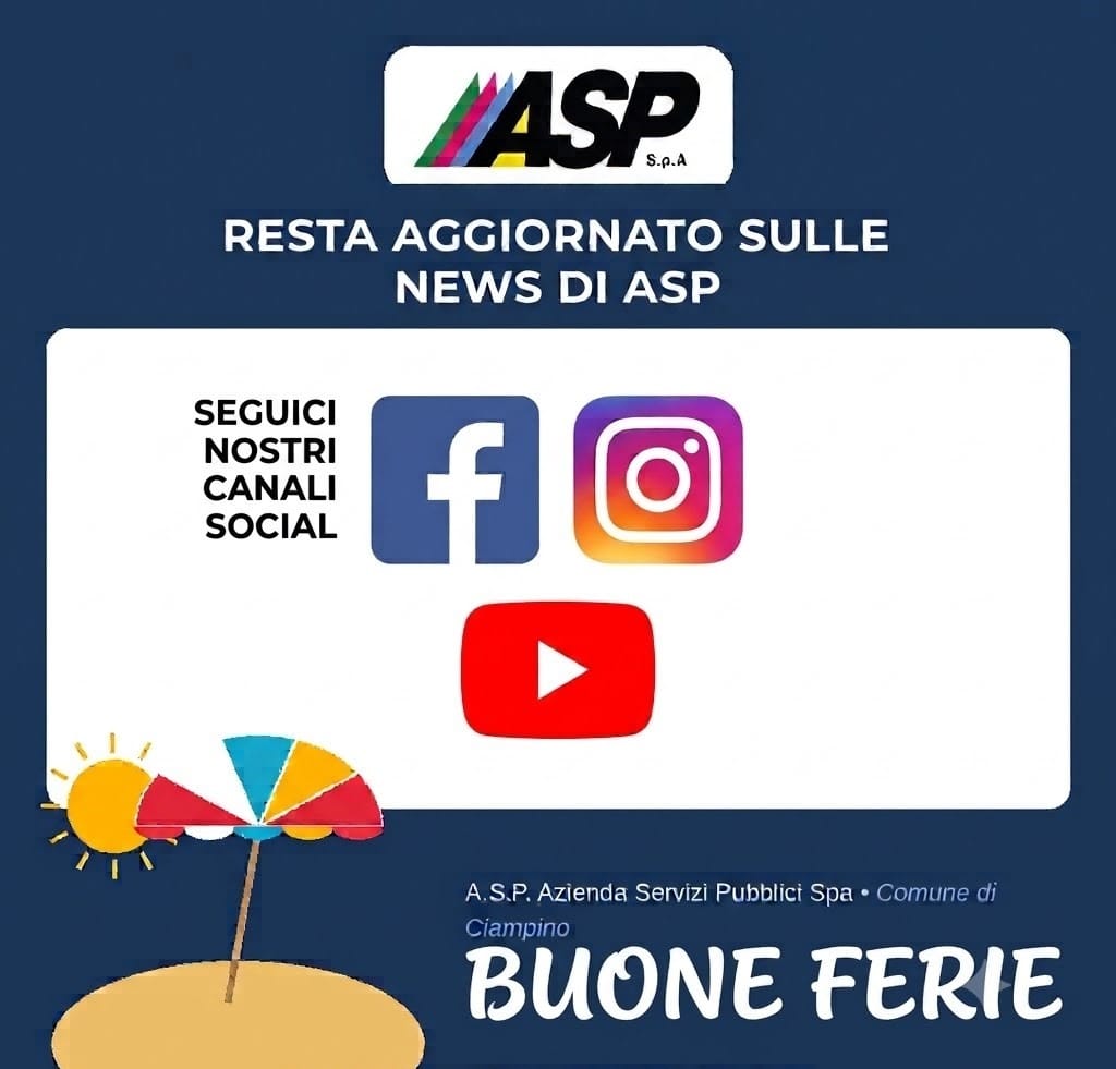 Slide 4 - Canali Social e Auguri Buone Ferie