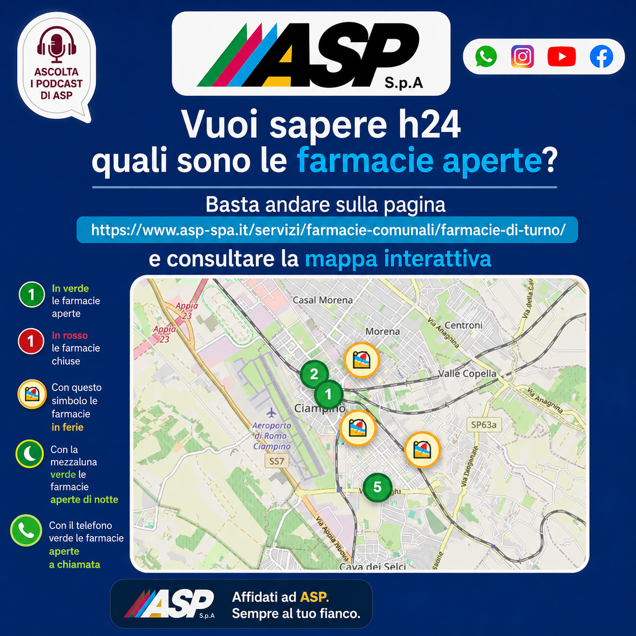 Mappa interattiva delle farmacie aperte